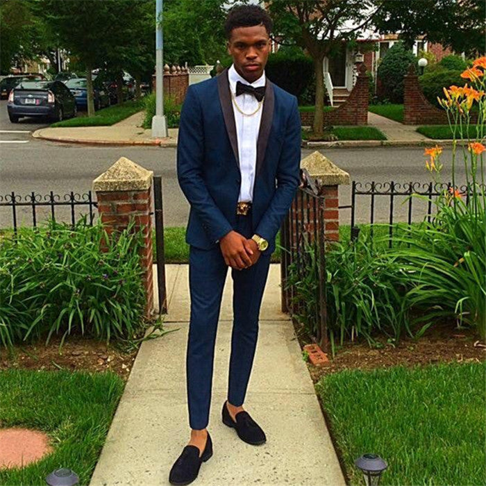 2-Piece Navy Blue Casual Party Prom Suit - On Sale Now!-BallBride