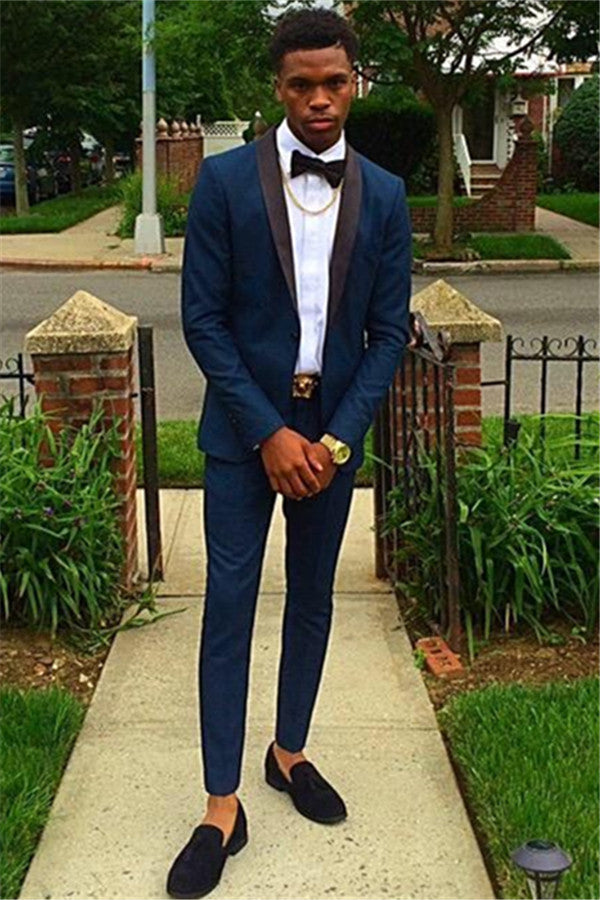2-Piece Navy Blue Casual Party Prom Suit - On Sale Now!-BallBride