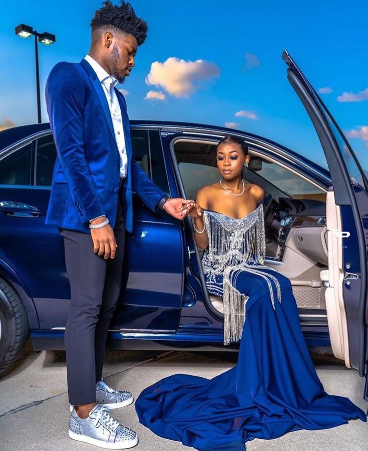 2 Pieces Chic Peaked Lapel Royal Blue Velvet Blazer For Men's Wedding-BallBride