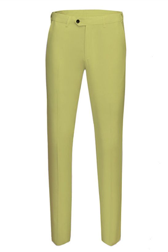 3-Piece Stylish Peaked Lapel Yellow Groom & Groomsmen Suits-BallBride