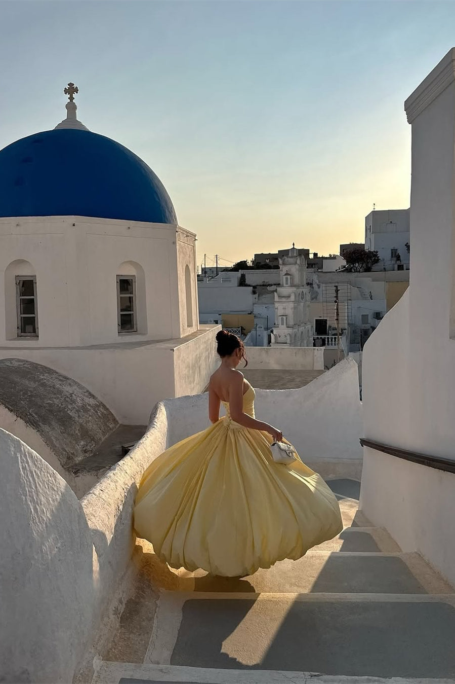 Charming Daffodil Strapless Prom Dress Sleeveless A-Line Side Slit With Pleats