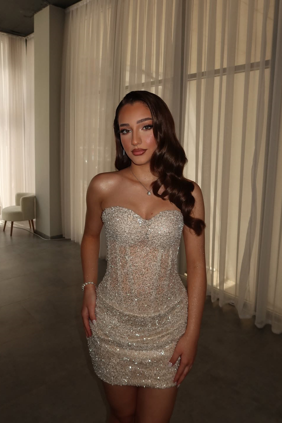 Dazzling Sweetheart Strapless Sleeveless Sequins Mini Homecoming Dresses