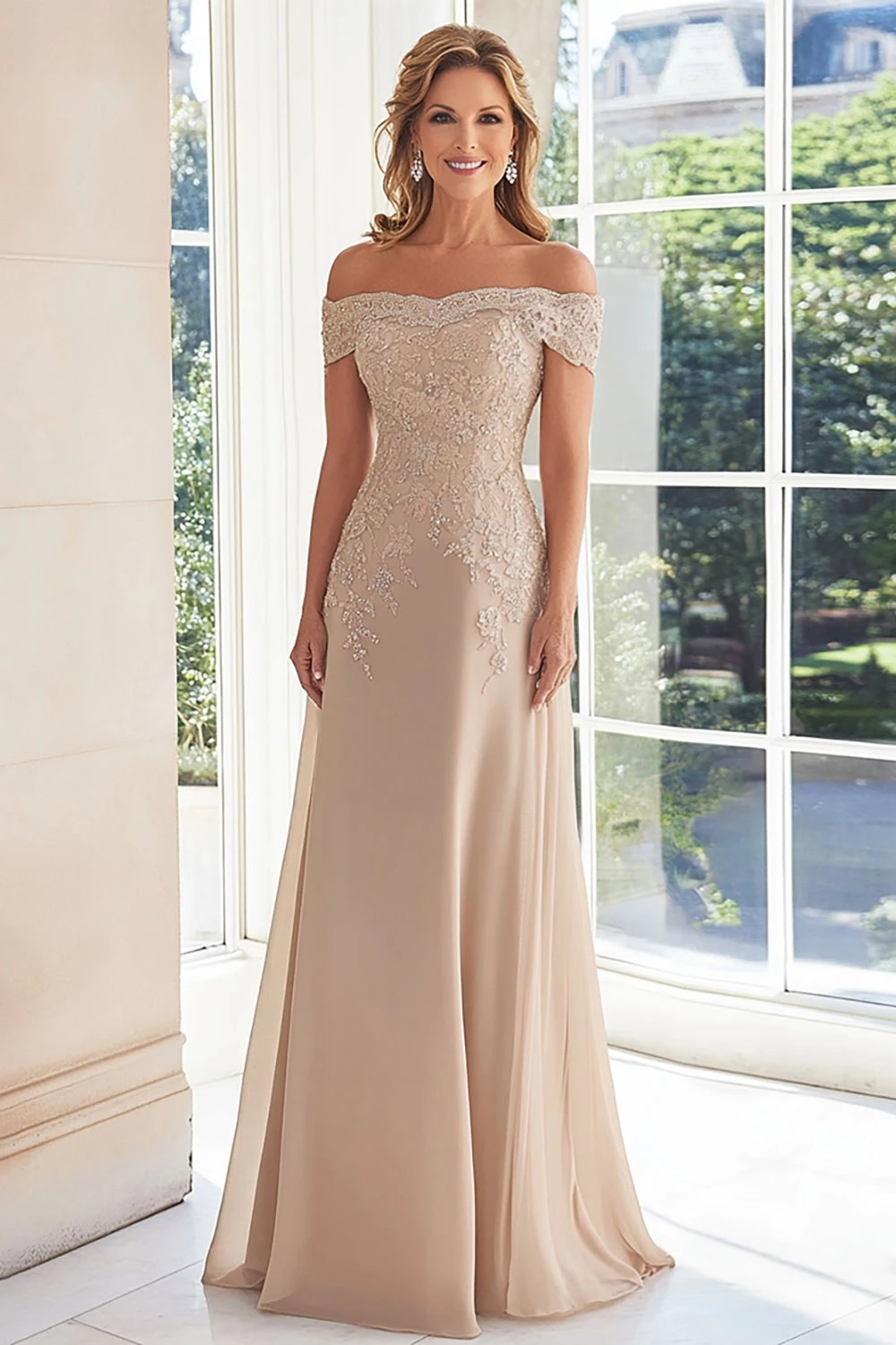 Romantic Off The Shoulder Mermaid Evening Dresses Column Gem With Pleats