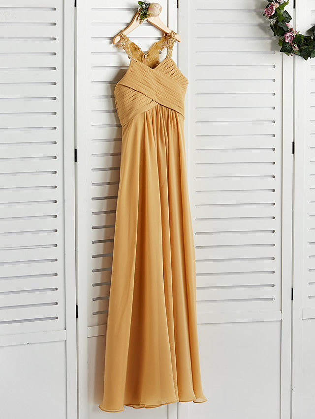 A-Line Halter Neck Flower Girl Dress with Chiffon and Appliques-BallBride