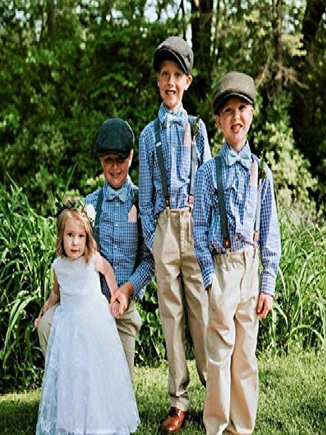 A-Line Jewel Sleeveless Flower Girl Dress with Lace and Belt-BallBride