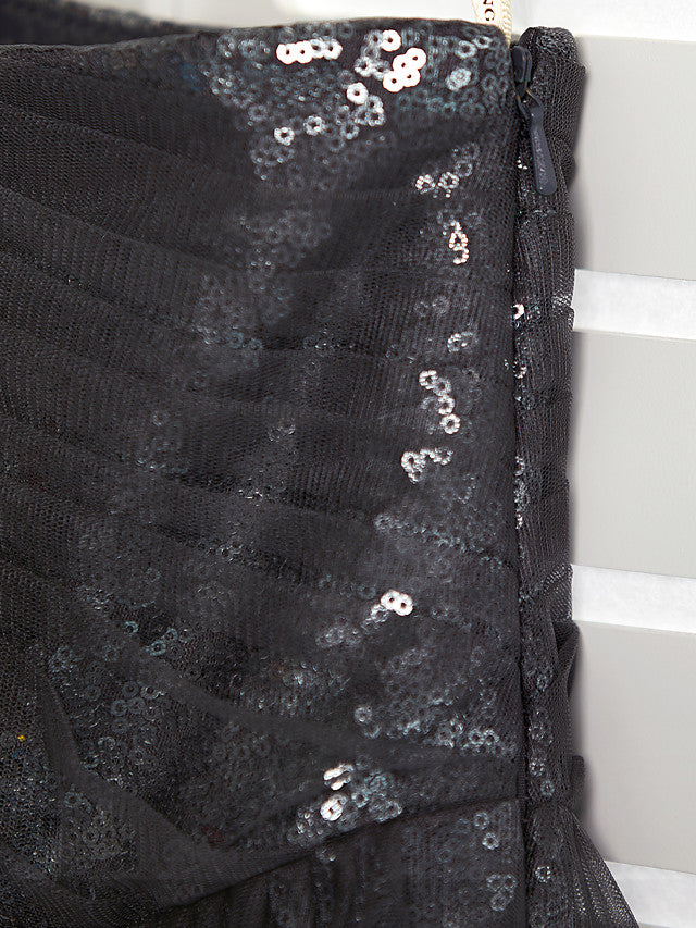 A-Line One Shoulder Flower Girl Dress Maxi Tulle with Beading-BallBride