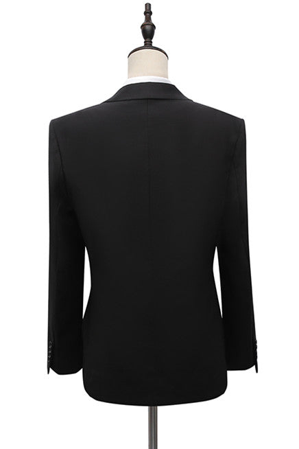Adjustable Buckle Cyrus Fashion Black With Peaked Lapel Best Fited-BallBride