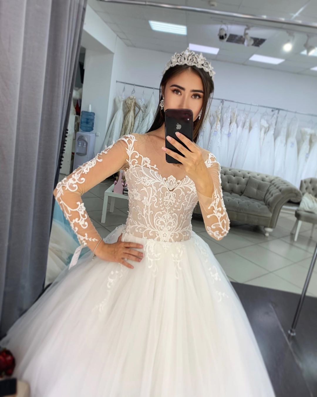 Amazing Long Sleeves Wedding Dress with Lace-BallBride