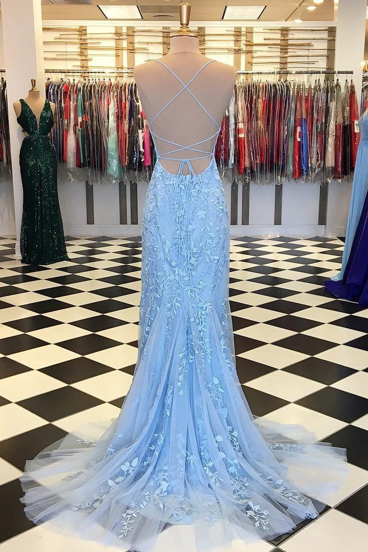 Amazing Mermaid Prom Dress With Tulle and Appliques-BallBride