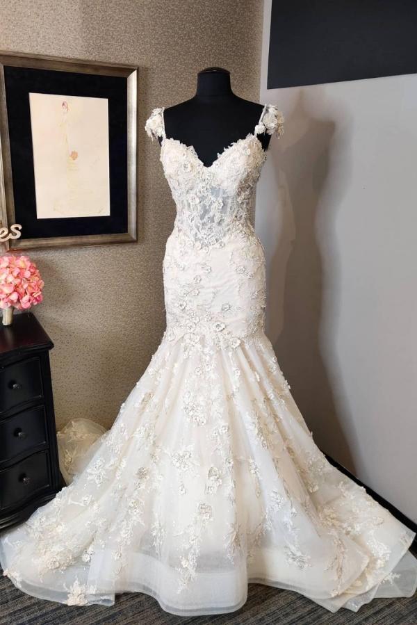 Amazing Mermaid Sweetheart Wedding Dress With Lace-BallBride