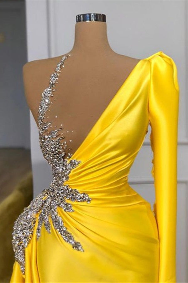 Amazing Yellow Mermiad Prom Dress with Beadings-BallBride