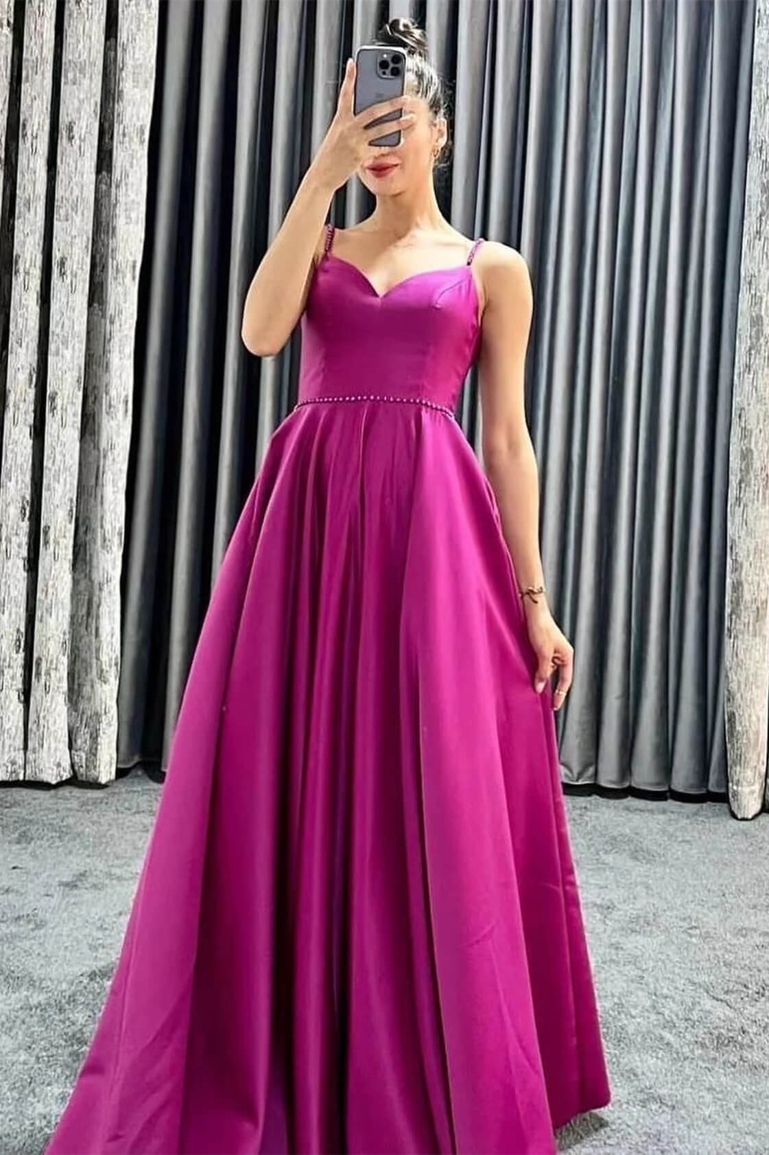 Beaded Sleeveless V-Neck Long Evening Dress on Sale-BallBride