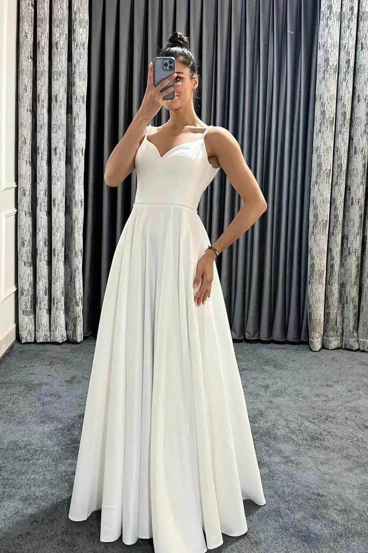 Beaded Sleeveless V-Neck Long Evening Dress on Sale-BallBride