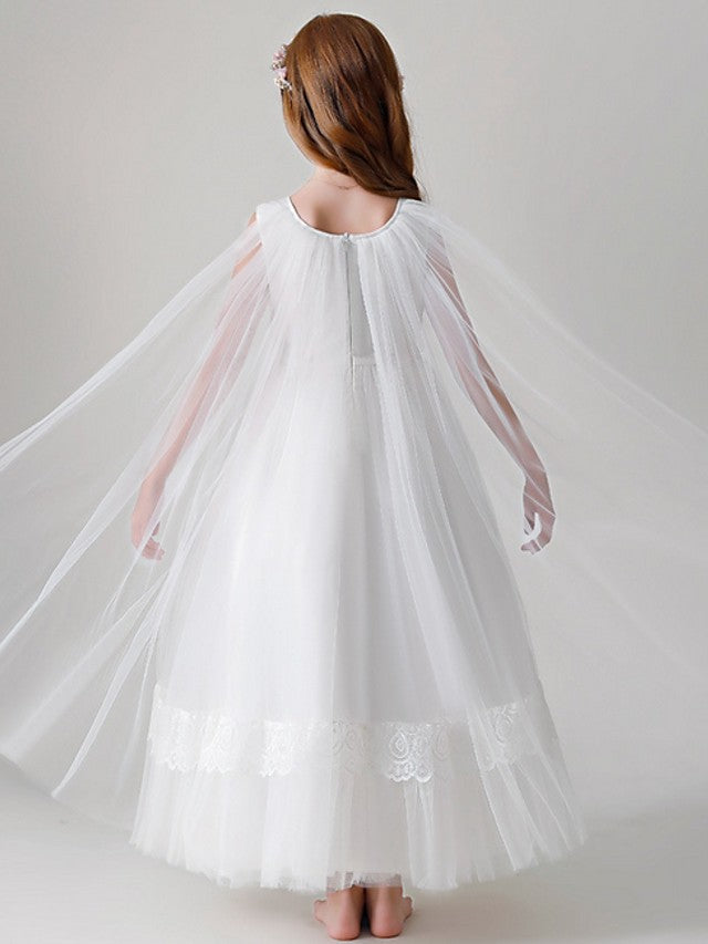 Beautiful Ball Gown Dress With Crystals Appliques For Flower Girl Ankle Length Tulle-BallBride