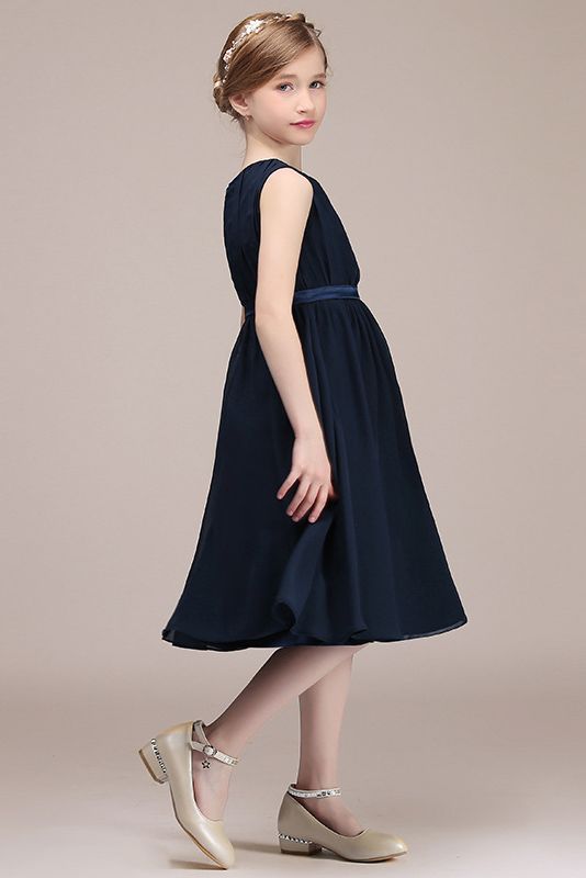 Beautiful Black Jewel Sleeveless Flower Girl Dress in Tulle-BallBride