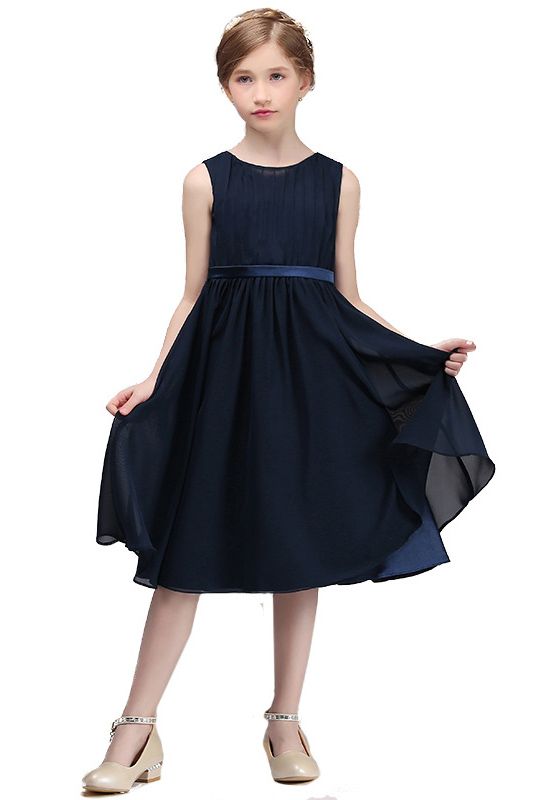 Beautiful Black Jewel Sleeveless Flower Girl Dress in Tulle-BallBride