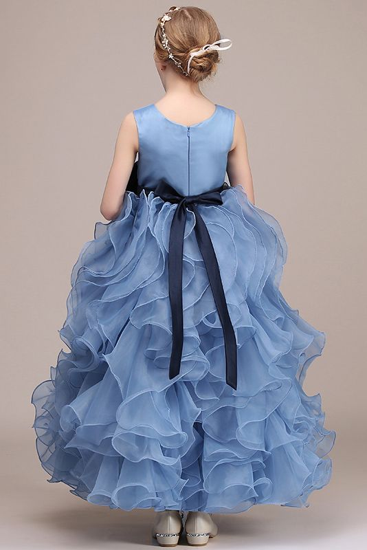 Beautiful Jewel Knee Length Flower Girl Dress-BallBride
