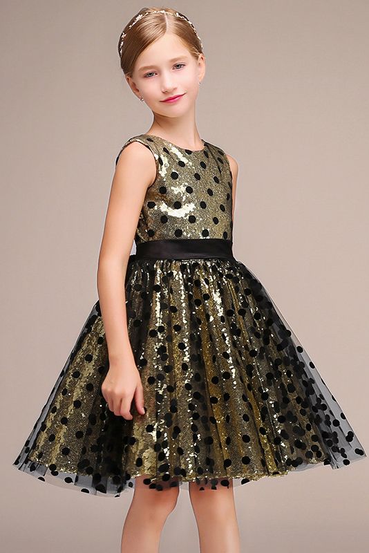 Beautiful Sleeveless Jewel Flower Girl Dress with Tulle and Sequins-BallBride