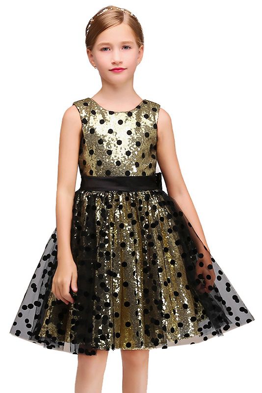 Beautiful Sleeveless Jewel Flower Girl Dress with Tulle and Sequins-BallBride