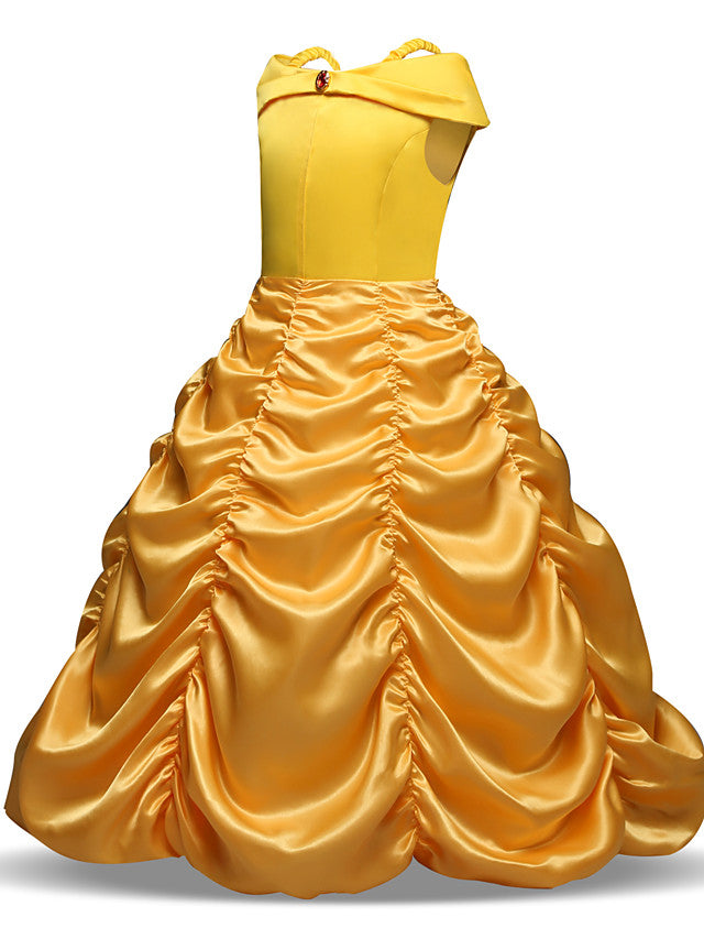 Beautiful Sleeveless Off Shoulder Flower Girl Dresses with Tier Ruching Crystals Rhinestones-BallBride