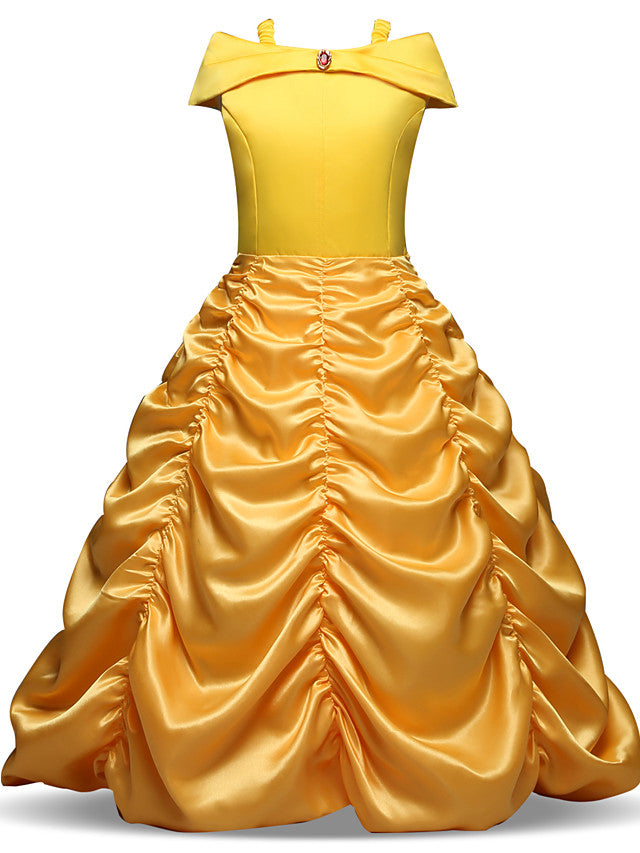 Beautiful Sleeveless Off Shoulder Flower Girl Dresses with Tier Ruching Crystals Rhinestones-BallBride