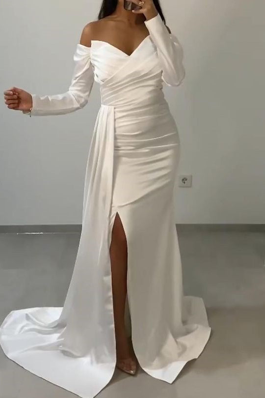 Beautiful Sweetheart Off-The-Shoulder Mermaid Evening Dress-BallBride