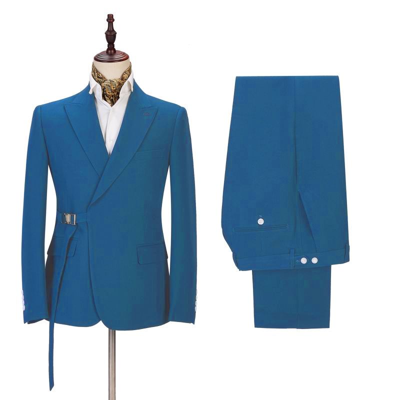 Best Fited Designer Wedding Suits for Men with Peaked Lapel Slim Fit Prom Outfits-BallBride