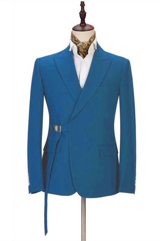 Best Fited Designer Wedding Suits for Men with Peaked Lapel Slim Fit Prom Outfits-BallBride
