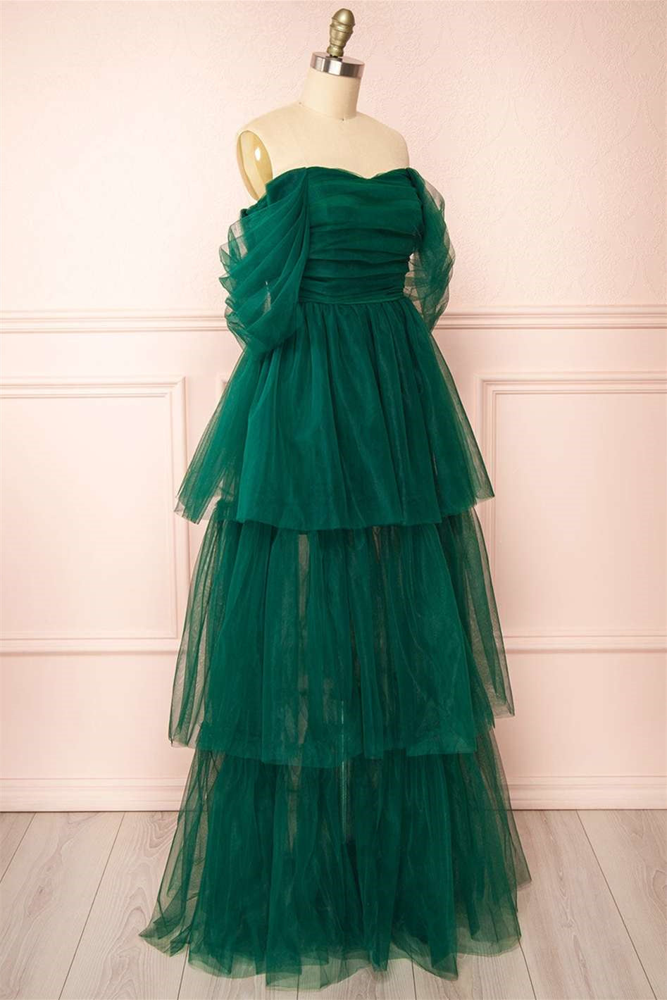 Charming Sweetheart A Line Prom Dress Cake Tulle Off-The-Shoulder-BallBride