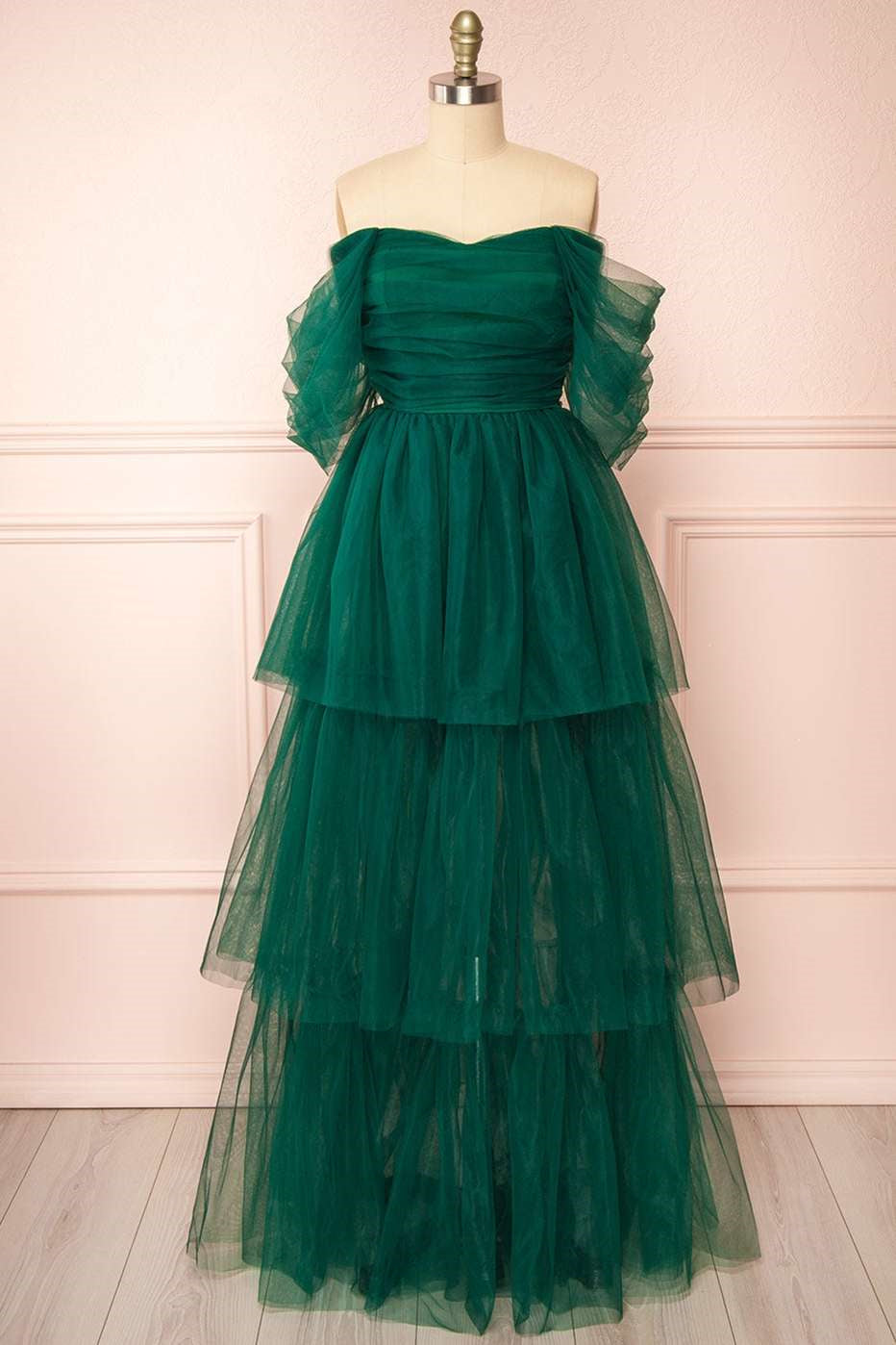 Charming Sweetheart A Line Prom Dress Cake Tulle Off-The-Shoulder-BallBride