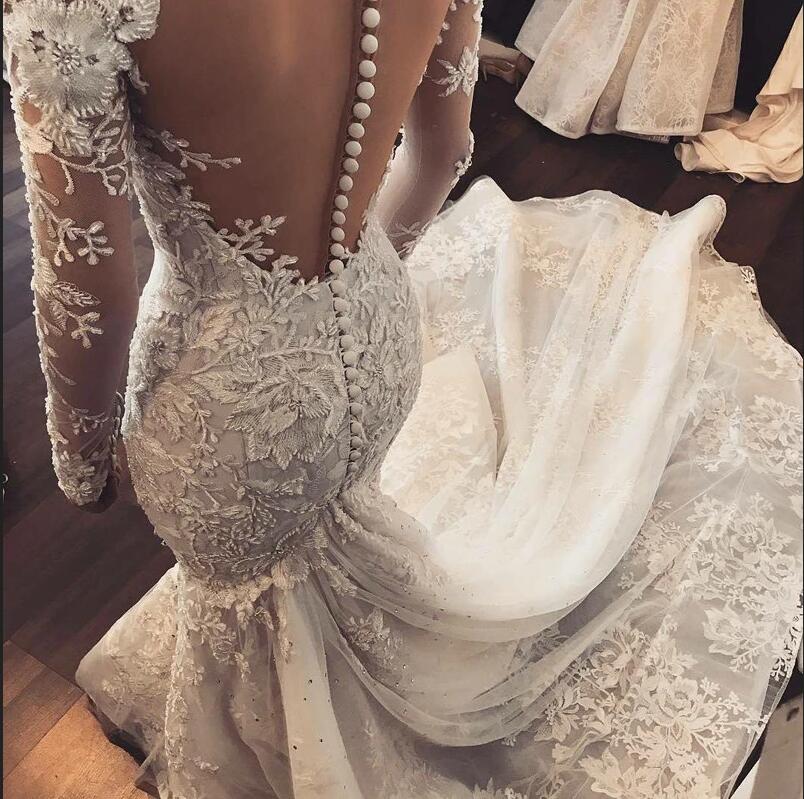 Classy Sweetheart Mermaid Wedding Dress With Lace Appliques-BallBride
