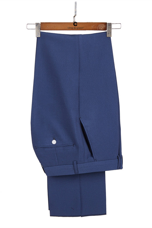 Dark Blue Groomsmen Outfits With Peaked Lapels For Sale-BallBride