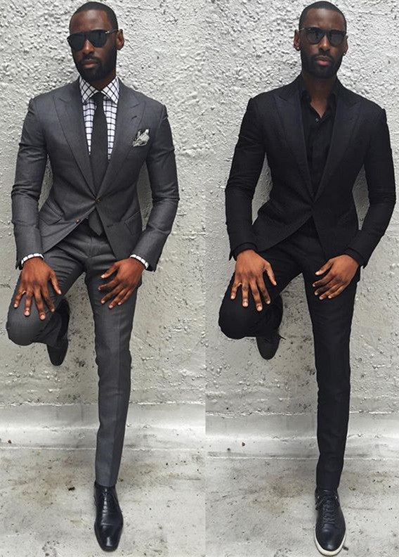 Dark Gray Wedding Suits For Groom On Sale - Fashionable Look-BallBride
