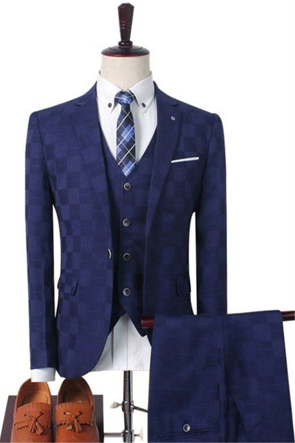 Dark Red Marriage Suit for Men - 3 Pieces Prom Wear-BallBride