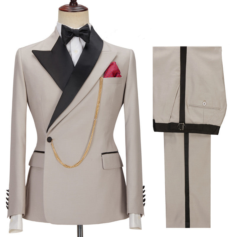 David Beckham Royal Wedding Suit with Peaked Lapel - Glamorus Style-BallBride