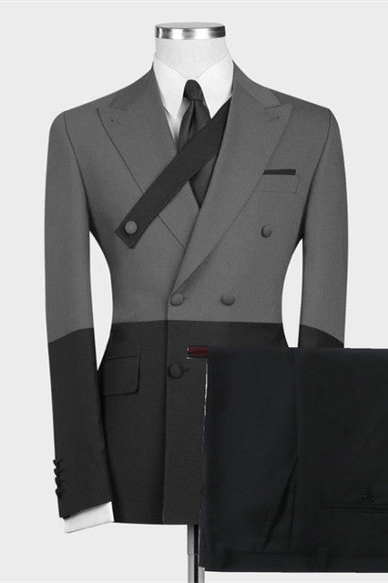 David Stylish Gray & Black Prom Suits for Party Online-BallBride