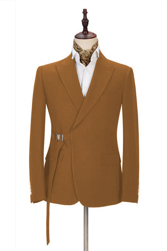 David Stylish Two-Piece Prom Attire for Guys with Peaked Lapel-BallBride