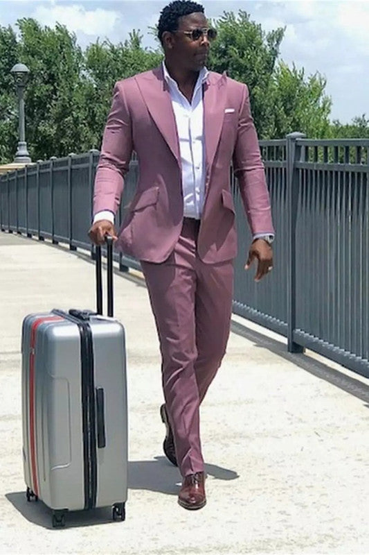 David's Peaked Lapel Business Formal Prom Suit-BallBride