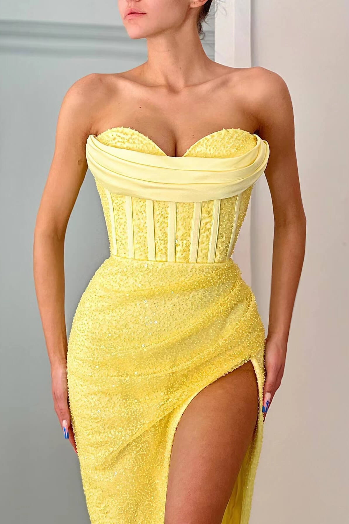 Dazzle in a Sweetheart Mermaid Prom Dress with Sequins-BallBride