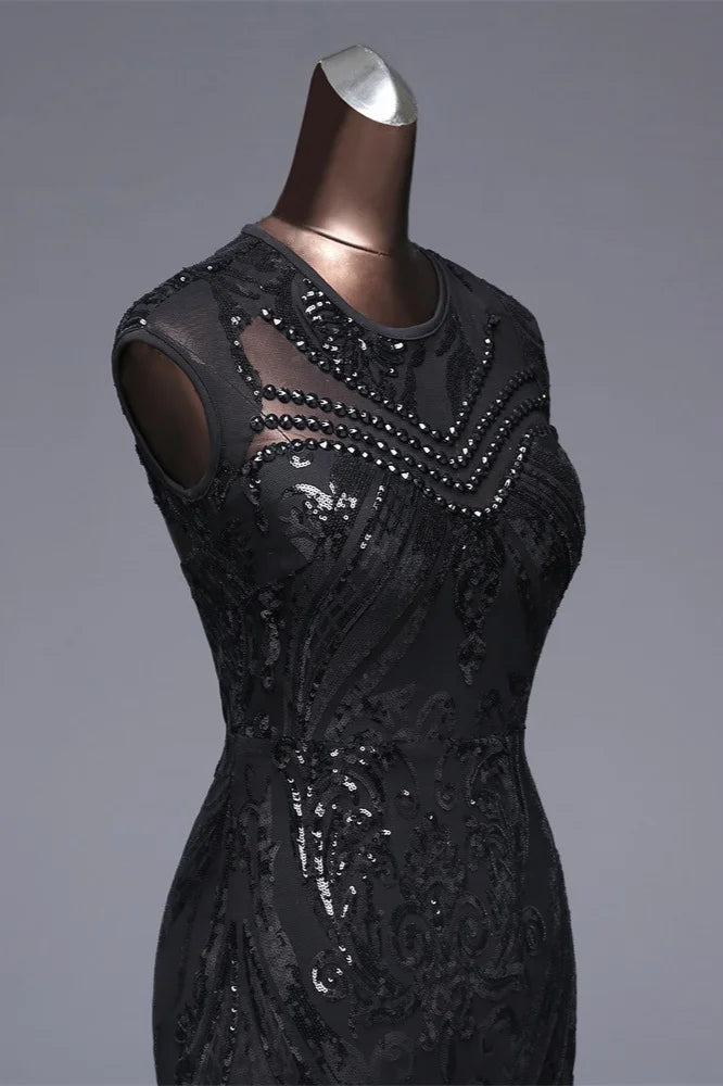 Designer Long Sequins Mermaid Prom Dress Zipper Back Evening Gowns-BallBride