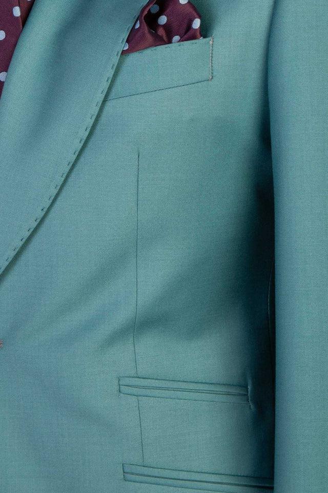 Ebenezer Green Fashion Two-Button 3-Piece Men Suit-BallBride