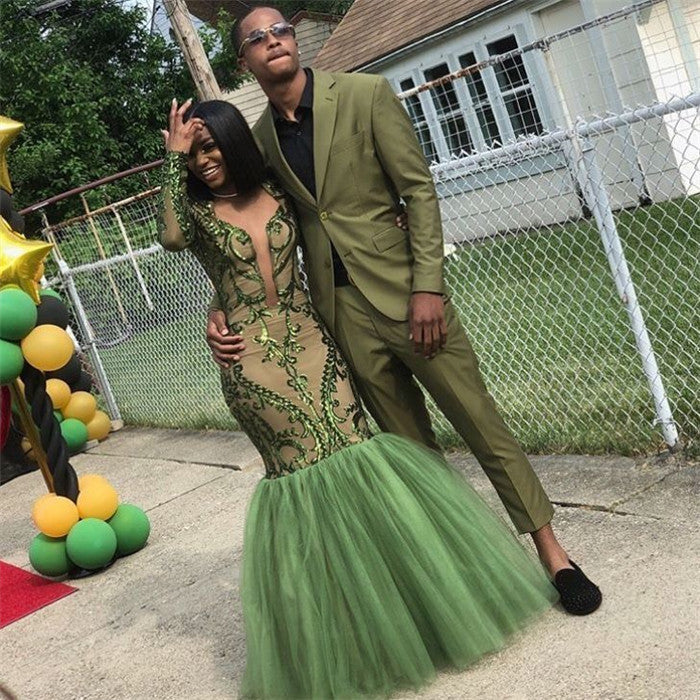 Elegant 2-Piece Bespoke Party Prom Suit for Guys - Lime Green-BallBride