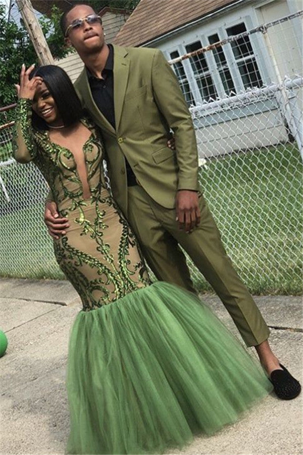Elegant 2-Piece Bespoke Party Prom Suit for Guys - Lime Green-BallBride