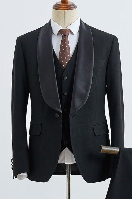 Elegant 3 Pieces Custom Wedding Suit for Grooms by Beacher-BallBride