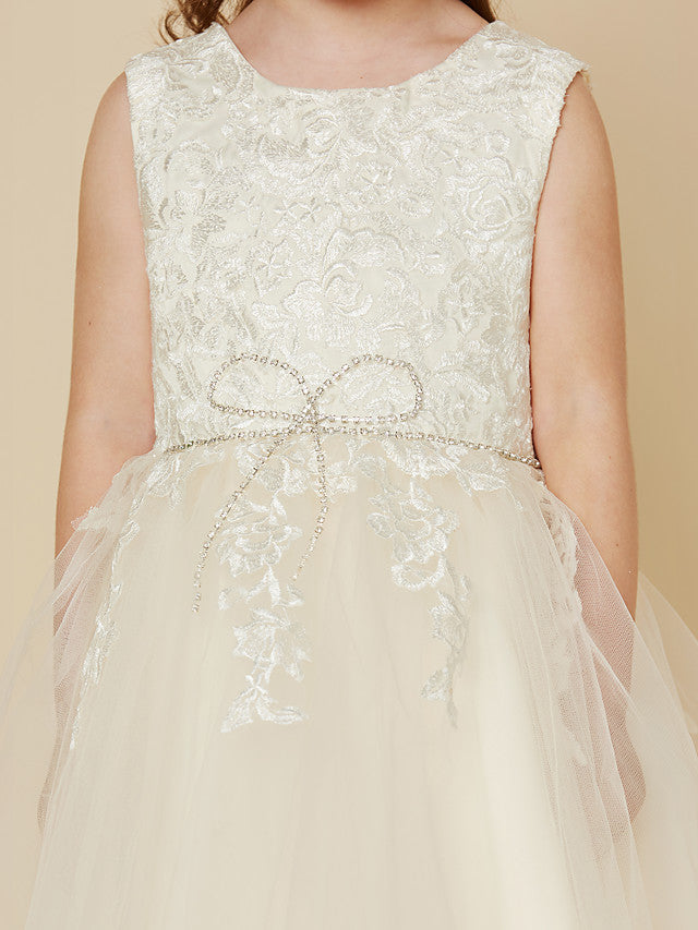Elegant A-Line Knee Length Dress with Beading and Appliques-BallBride