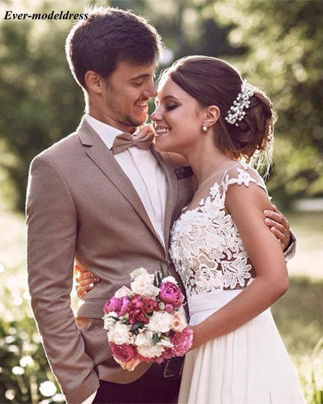 Elegant Chiffon Wedding Dress for Summer Beach Brides-BallBride