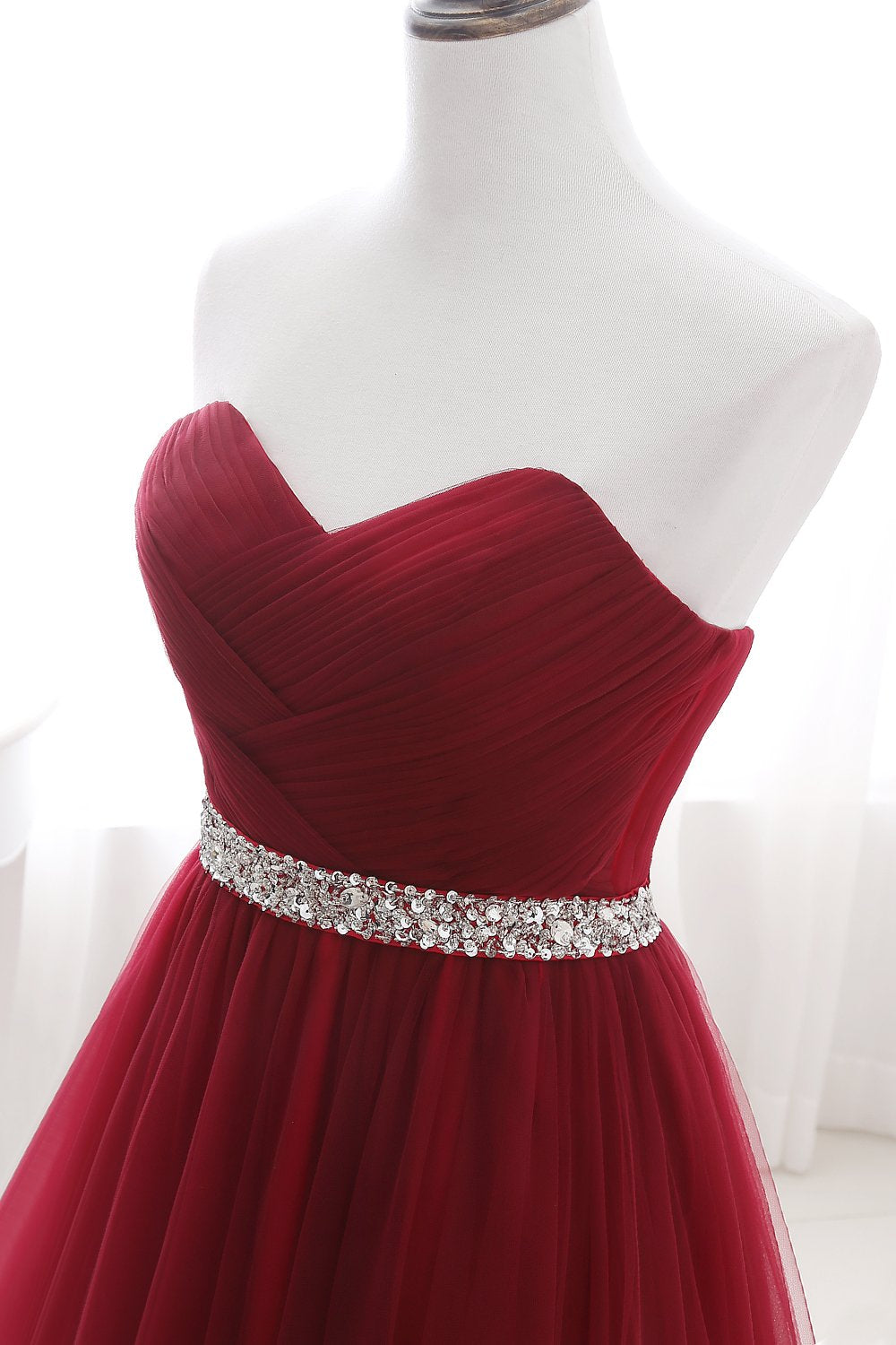 Elegant Evening Dresses Long - Burgundy Sweetheart-BallBride