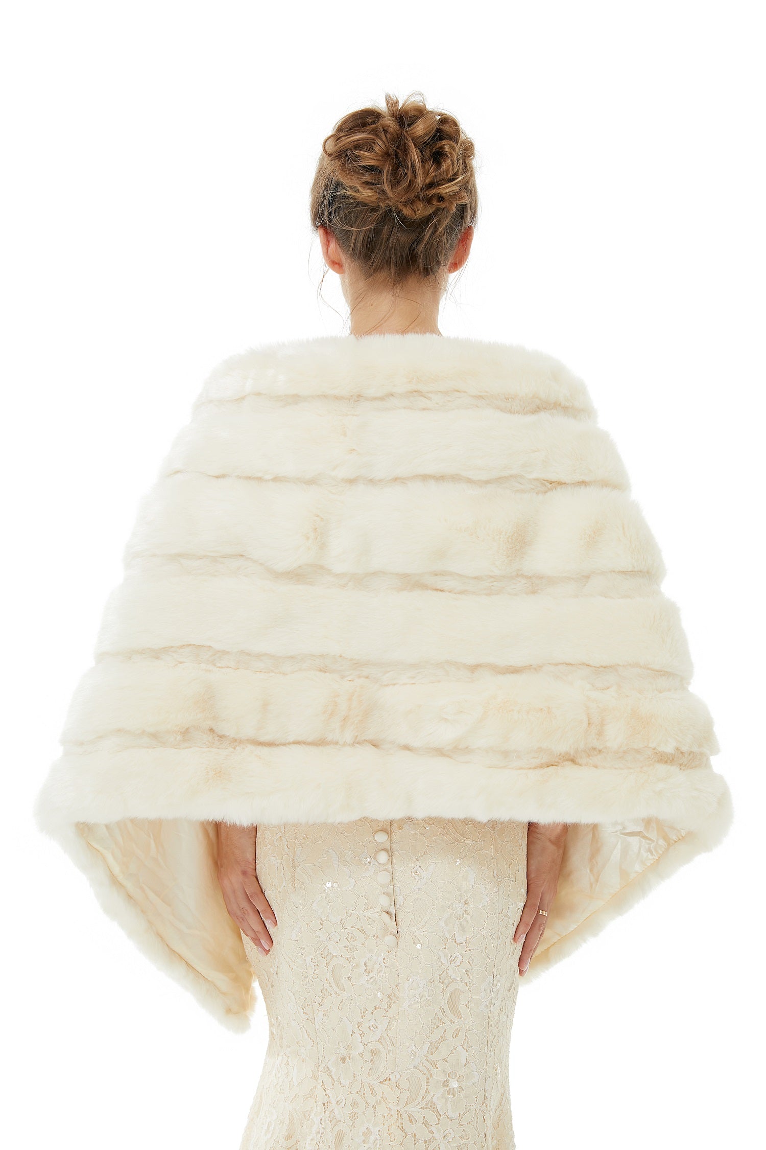 Elegant Faux Fur Shawl Wrap for Winter Weddings-BallBride