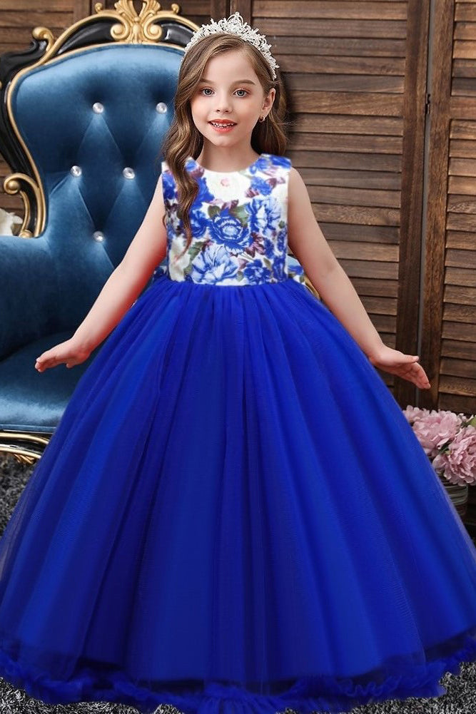 Elegant Long Princess Tulle Wedding Dress-BallBride
