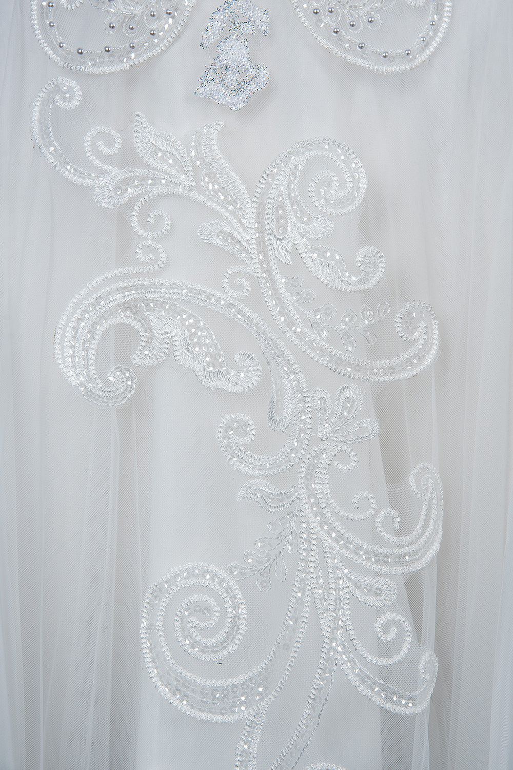 Elegant Long Sleeve Ball Gown Wedding Dress with Lace Appliques-BallBride